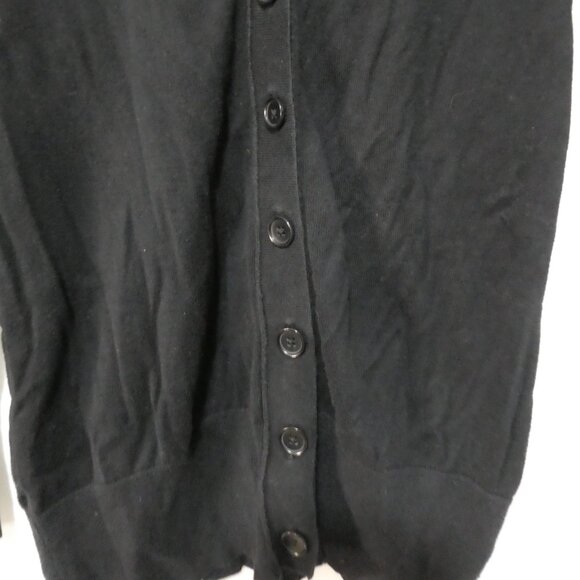 JACOB | medium | Black Knit Button-Up V-Neck Cardigan - Picture 8 of 16